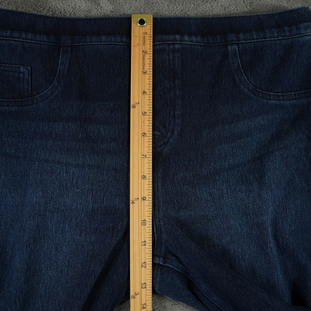 Spanx Jean-ish Ankle Leggings Women XL Dark Blue Denim Jeggings Stretch - Picture 9 of 11